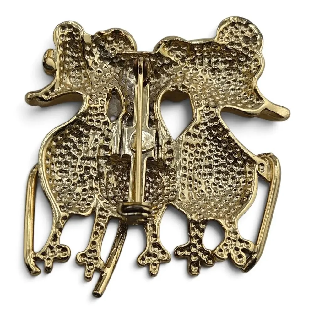 Vintage Three Blind Mice Brooch Gold Tone Figural Novelty Pin 1.75